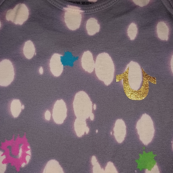 Made in US 100% Cotton 6-12, 12-18 True Religion Paint Splatter Unisex Onesie - Picture 4 of 8